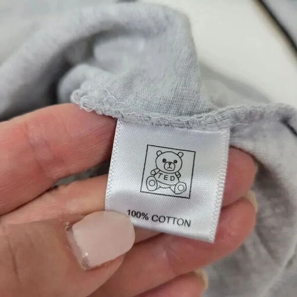 Teddy Fresh T-Shirt 🔥Flame Long Sleeve Men's Grey Size Small - Picture 11 of 11